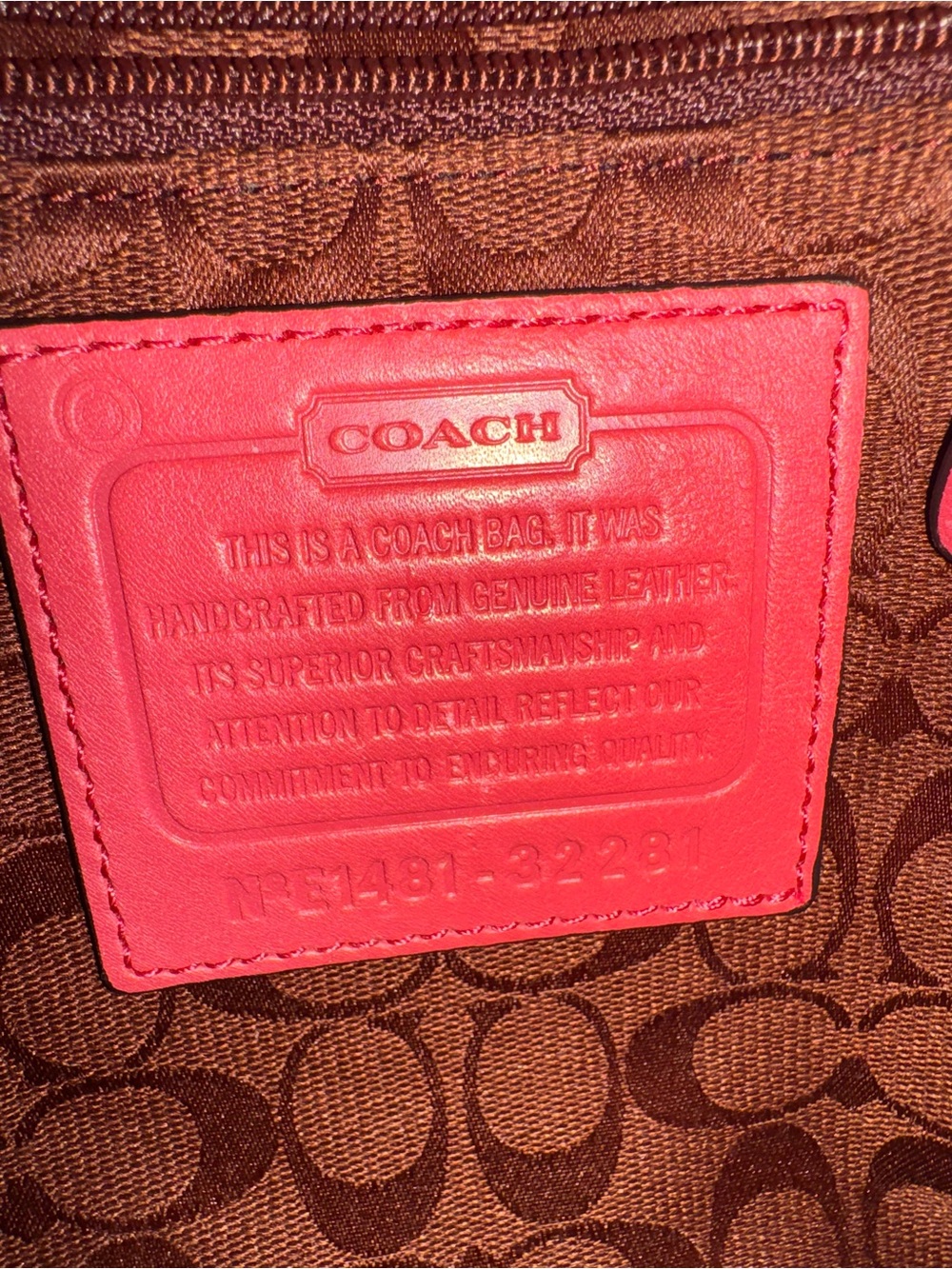 Coach - Bleeker Mini Duffle Bucket Bag #32281 2014 Loganberry - Nice Condition - Picture 12 of 13